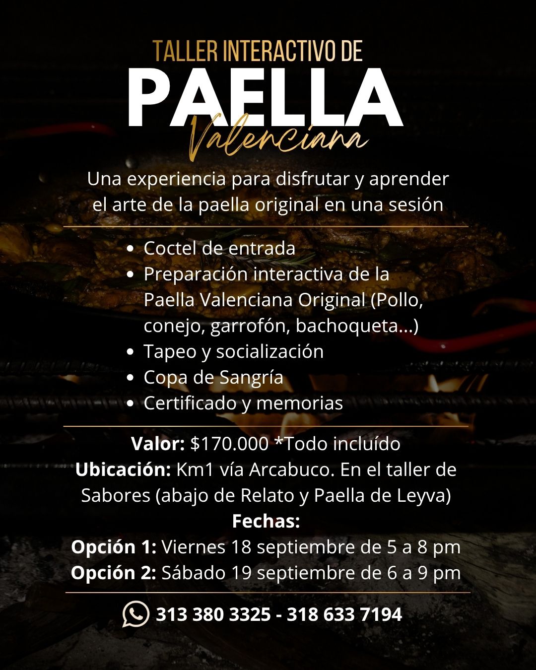 taller paella inter
