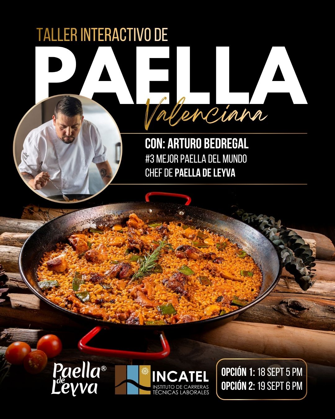 taller paella valenciana sabores incatel paella leyva relato